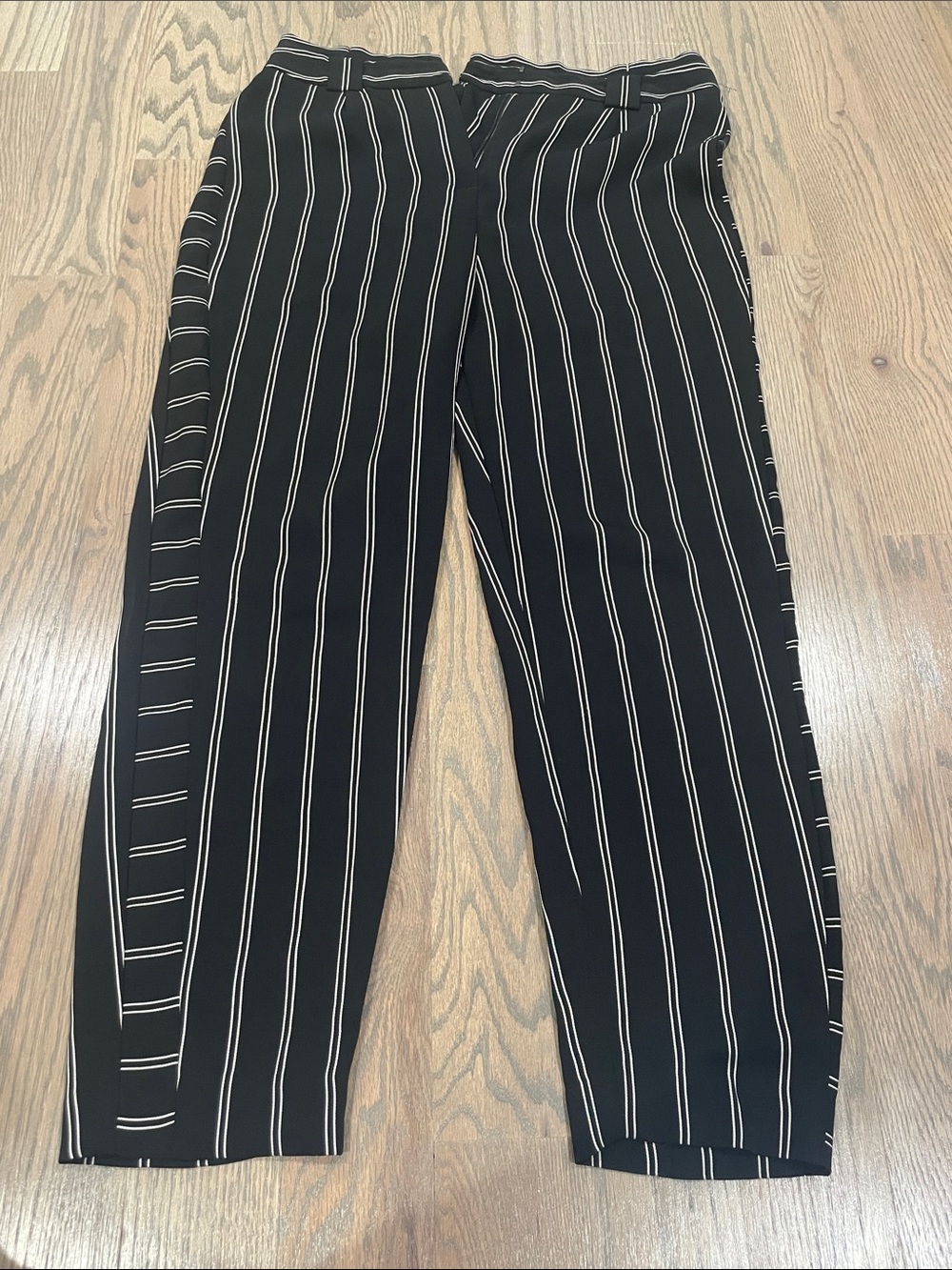 Express Black Pinstripe Wide Leg Pants